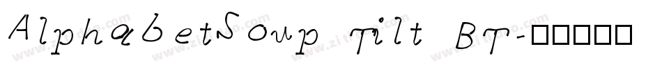 AlphabetSoup Tilt BT字体转换